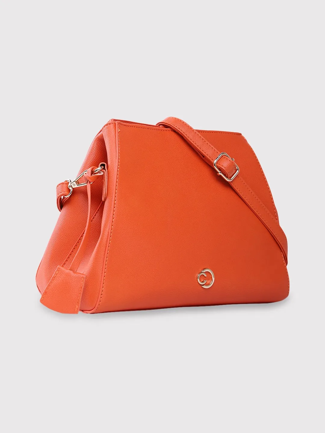 Caprese Milan Small Orange Satchel Bag
