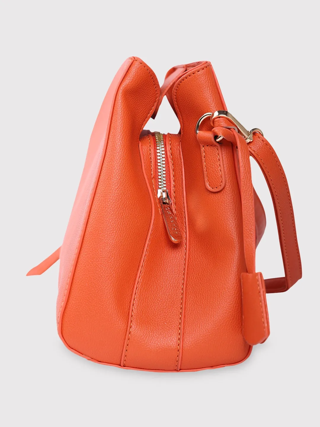 Caprese Milan Small Orange Satchel Bag
