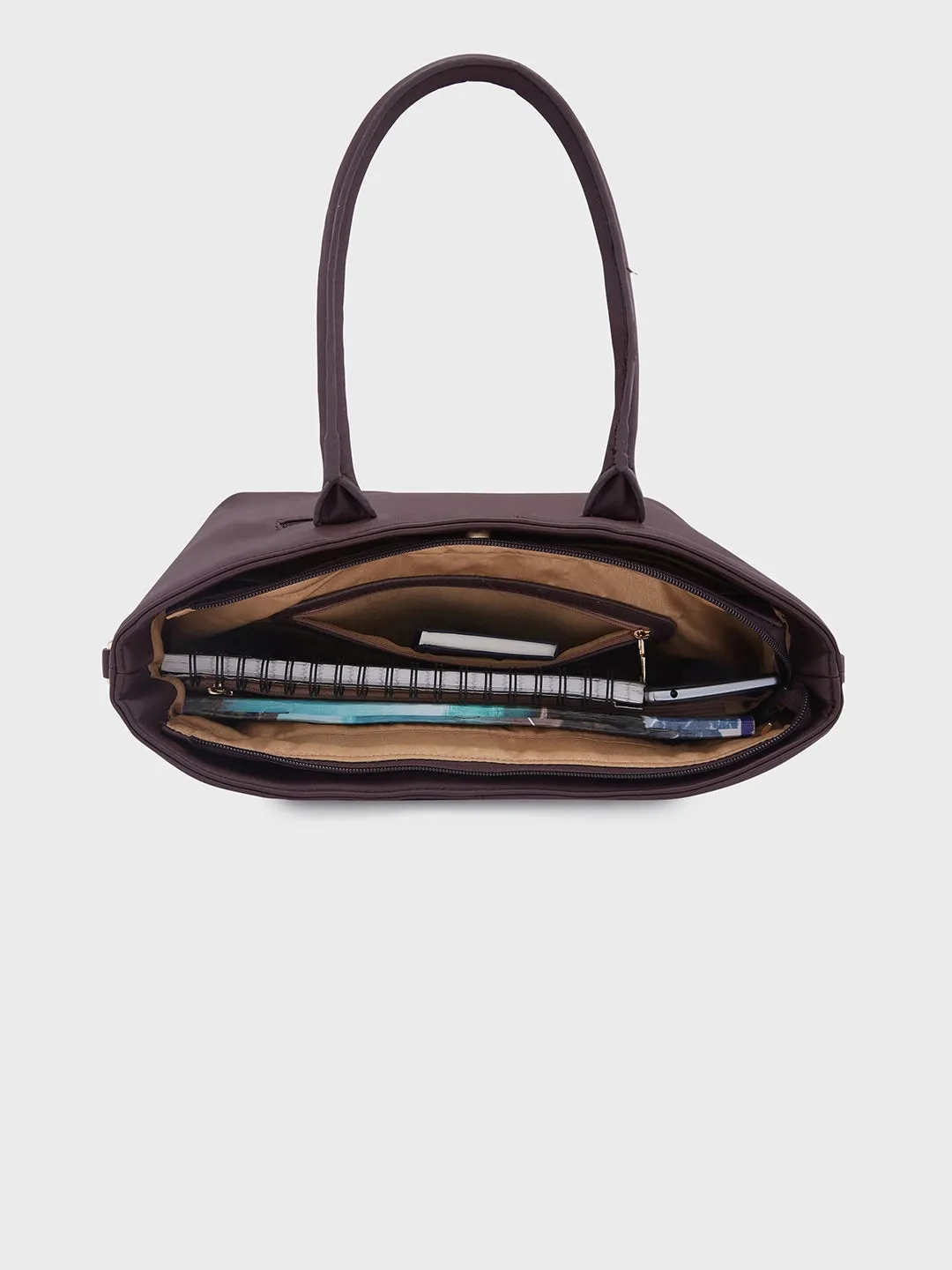 Caprese Milly Large Choco Brown Satchel Bag