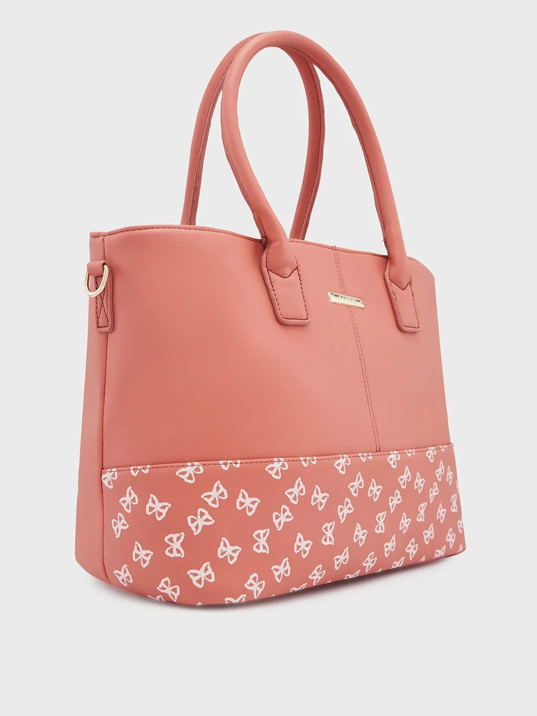 Caprese Milly Large Mud Peach Satchel Bag
