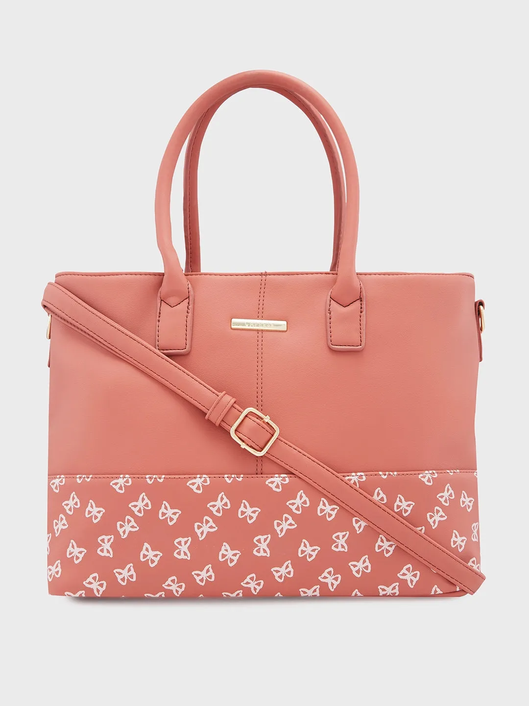 Caprese Milly Large Mud Peach Satchel Bag