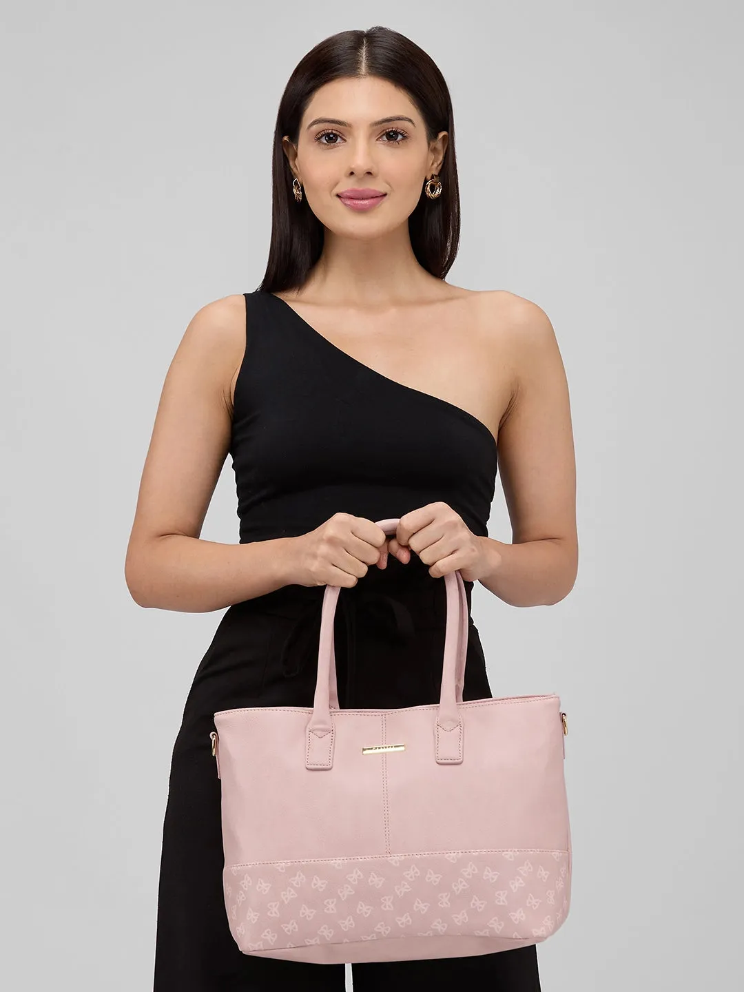 Caprese Milly Large Pink Satchel Bag