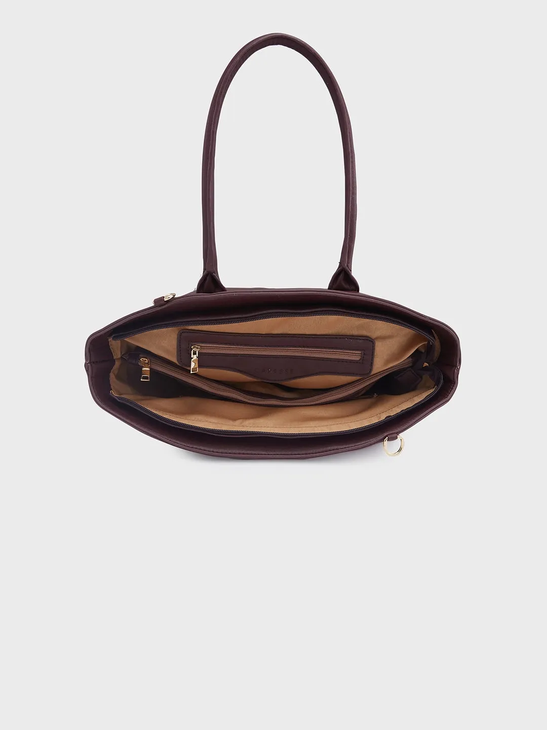 Caprese Milly Medium Choco Brown Satchel Bag