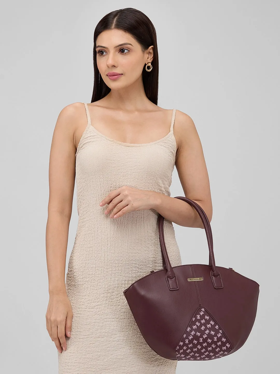 Caprese Milly Medium Choco Brown Satchel Bag