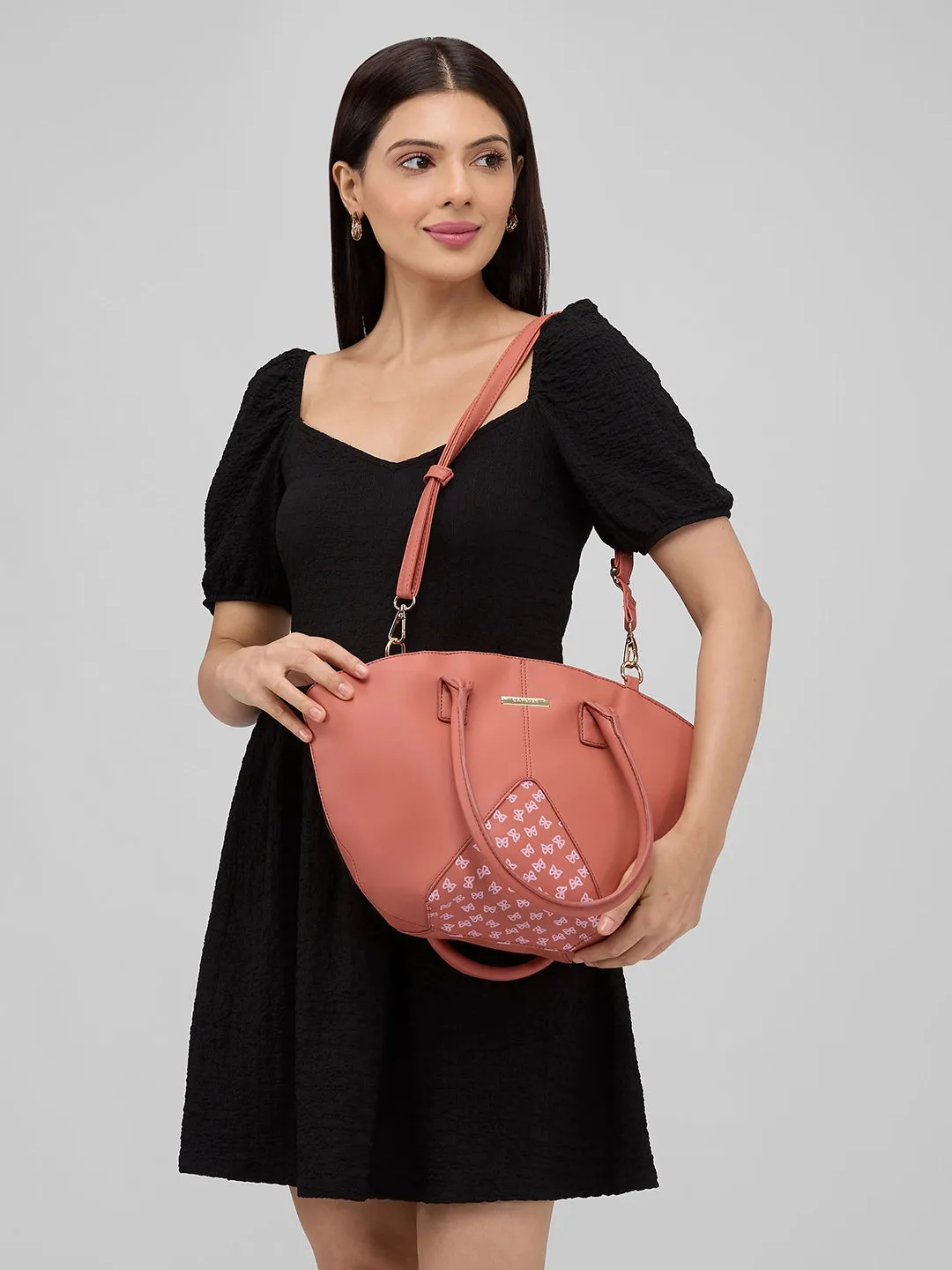 Caprese Milly Medium Mud Peach Satchel