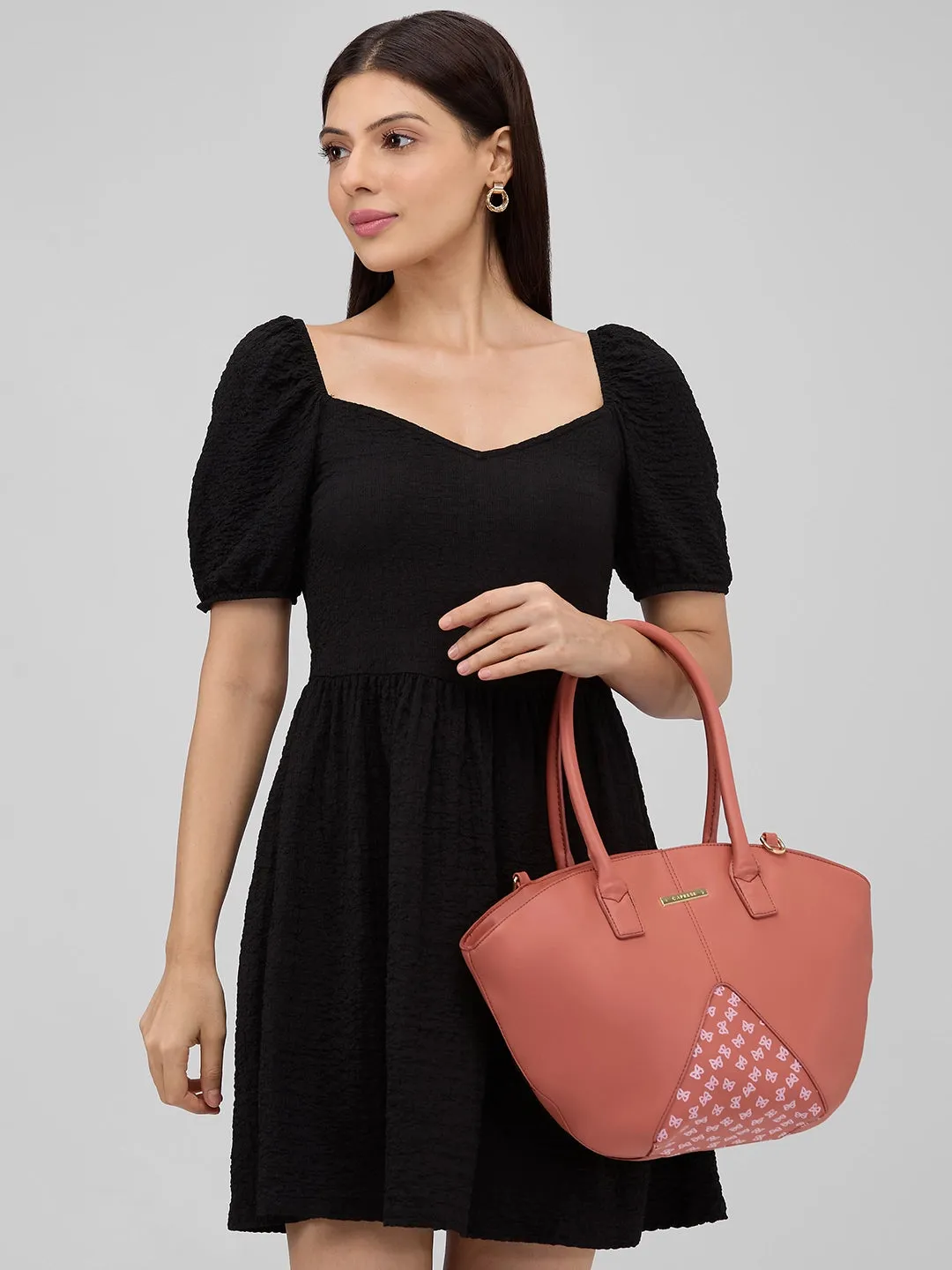 Caprese Milly Medium Mud Peach Satchel