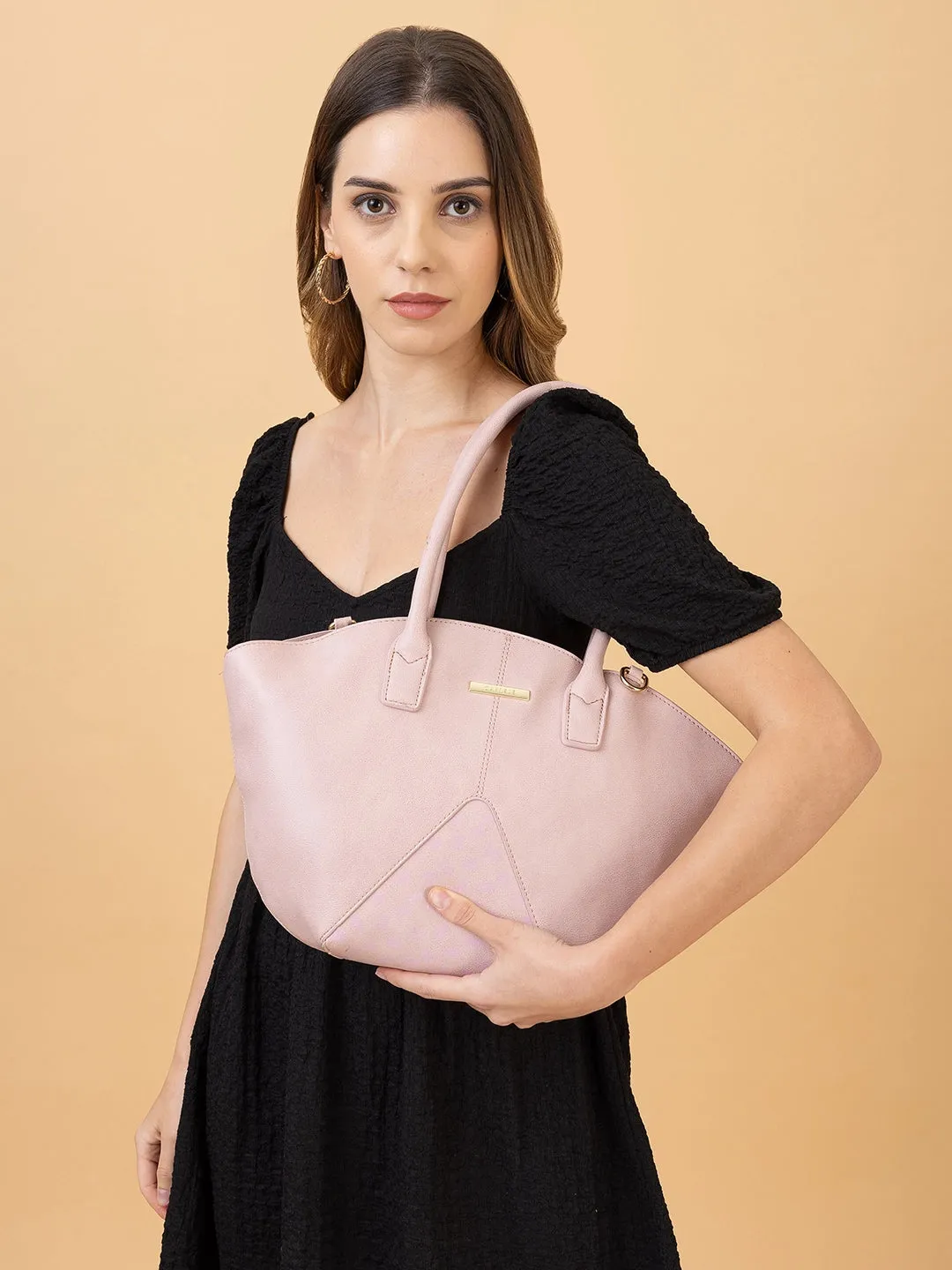Caprese Milly Medium Pink Satchel Bag