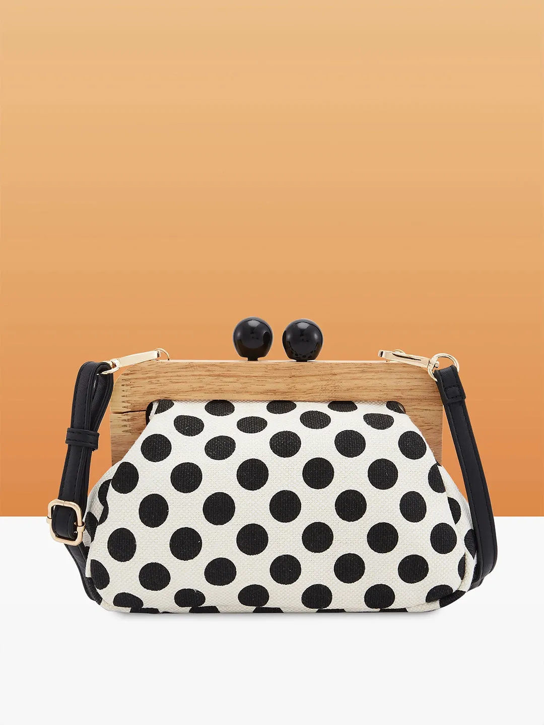 Caprese Mindy Small Black Clutch Bag