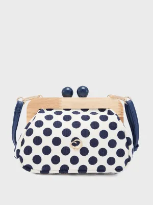 Caprese Mindy Small Blue Clutch Bag