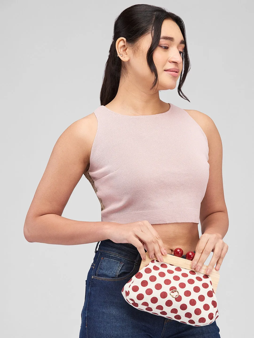 Caprese Mindy Small Red Clutch Bag