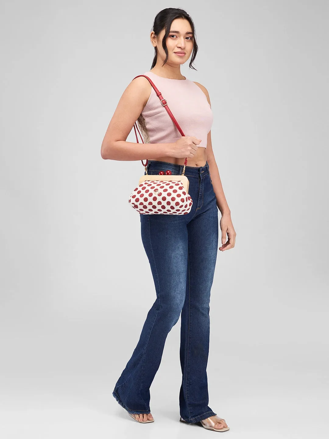Caprese Mindy Small Red Clutch Bag