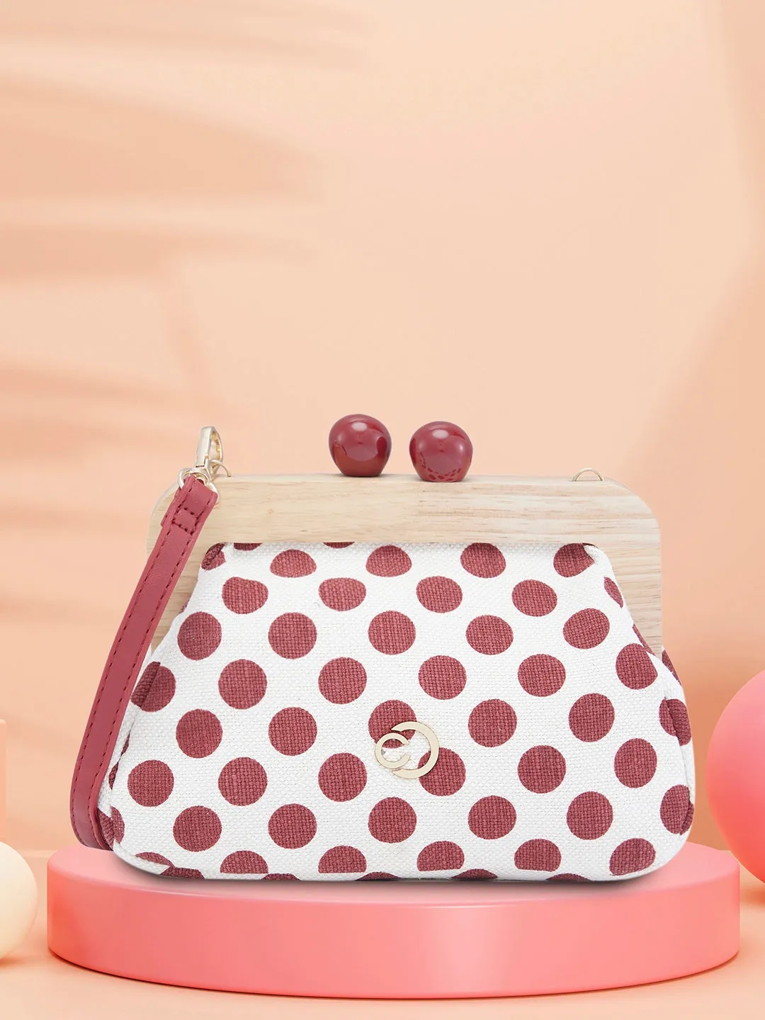 Caprese Mindy Small Red Clutch Bag