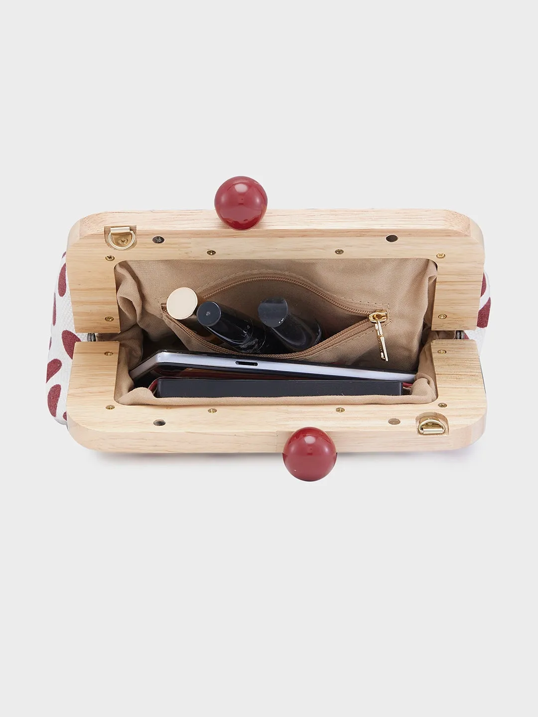 Caprese Mindy Small Red Clutch Bag