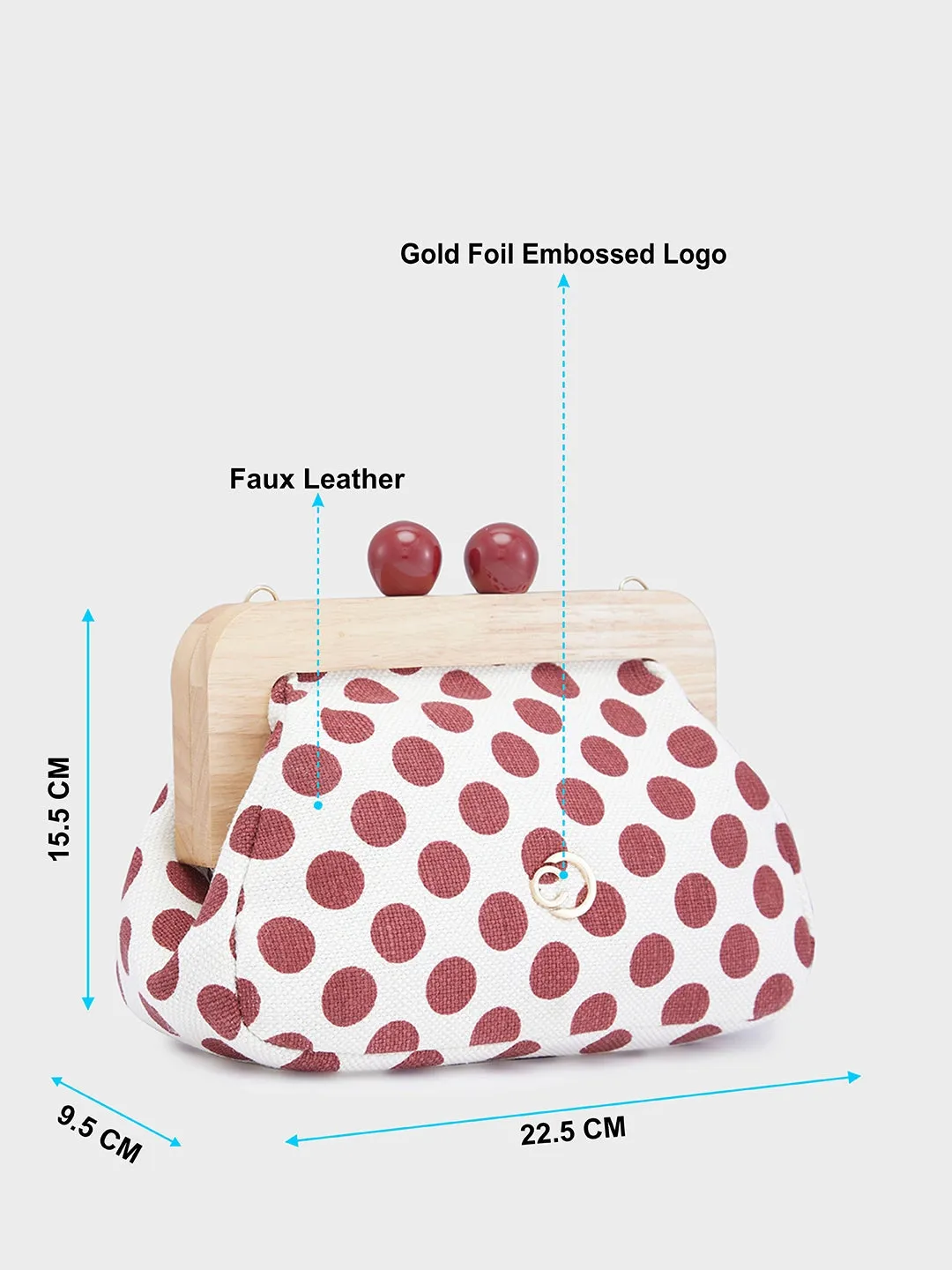 Caprese Mindy Small Red Clutch Bag