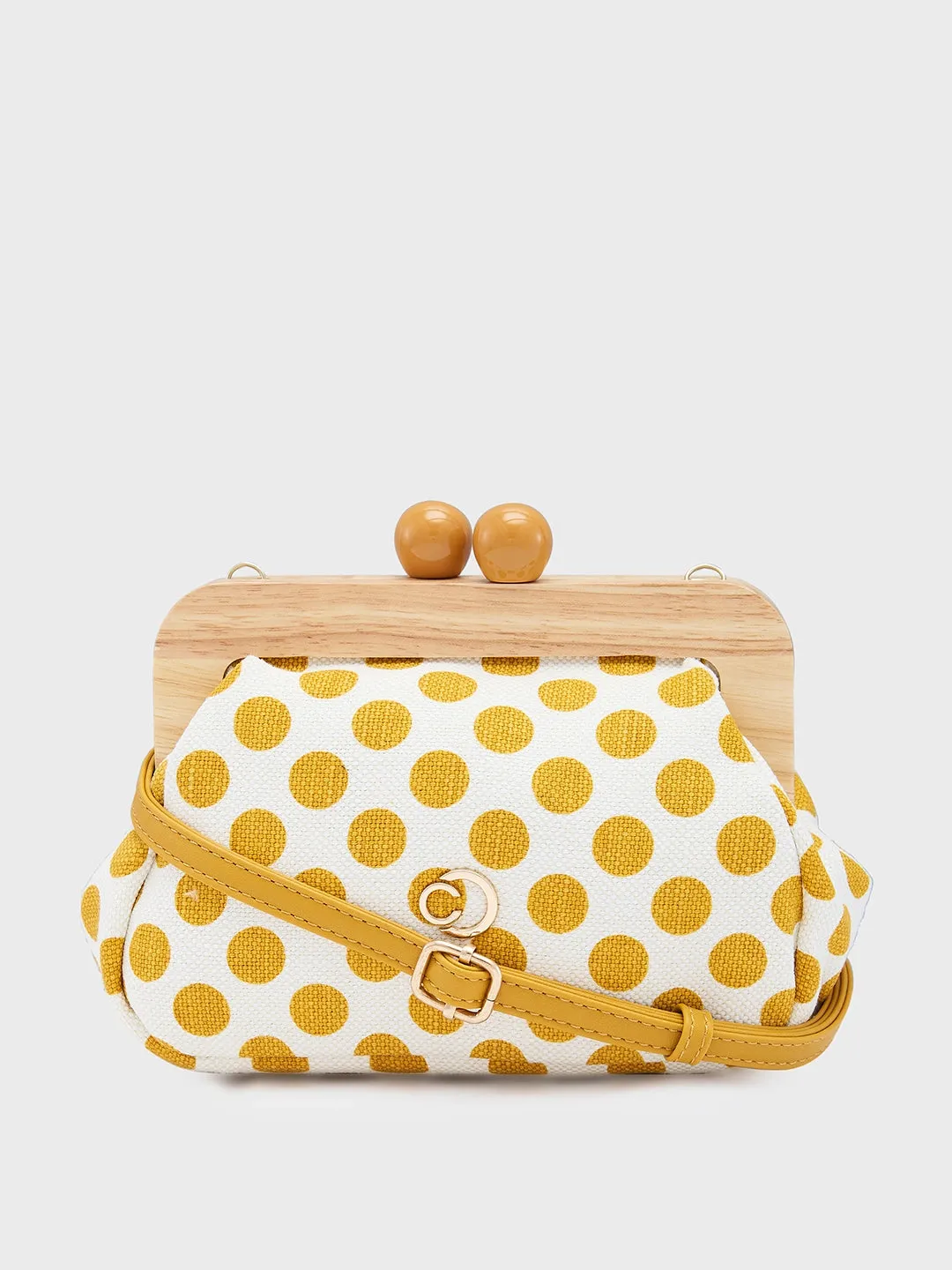 Caprese Mindy Small Yellow Clutch Bag
