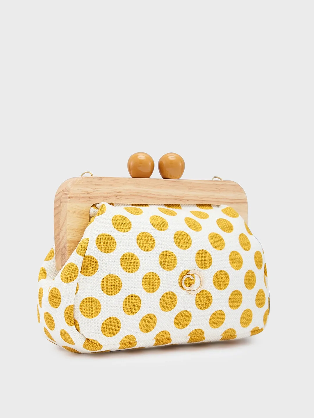 Caprese Mindy Small Yellow Clutch Bag