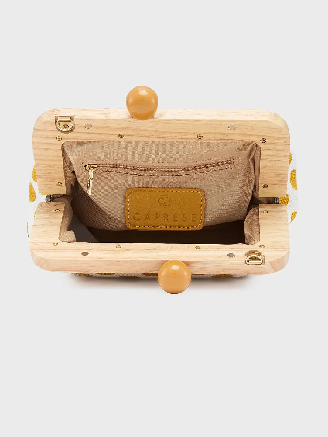 Caprese Mindy Small Yellow Clutch Bag