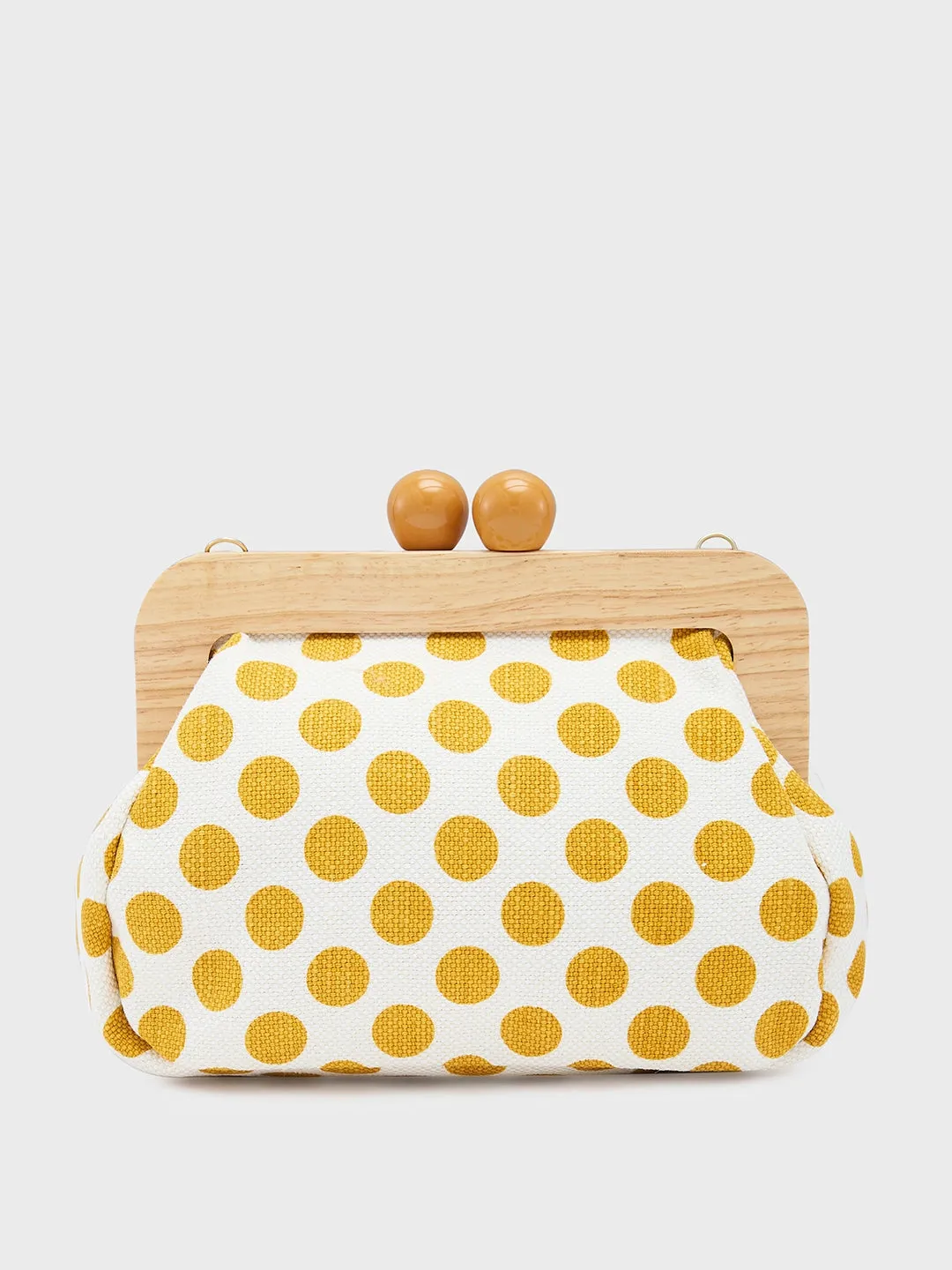 Caprese Mindy Small Yellow Clutch Bag