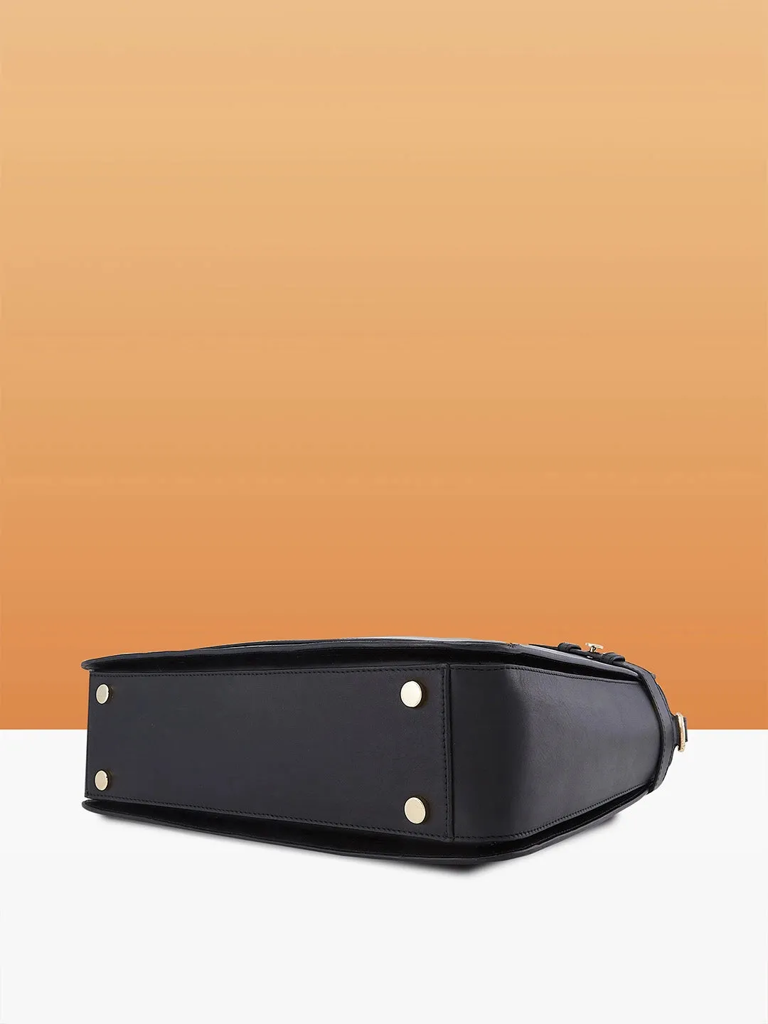 Caprese Minimal Formal Large Black Tote Bag