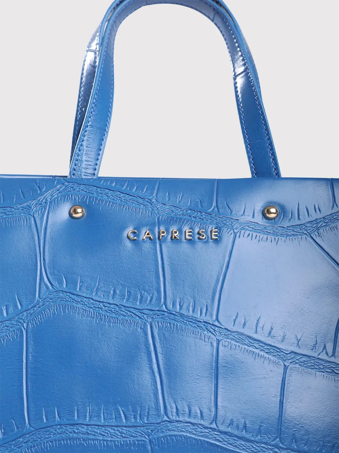 Caprese Mink Small Croco Ultramarine Tote Bag