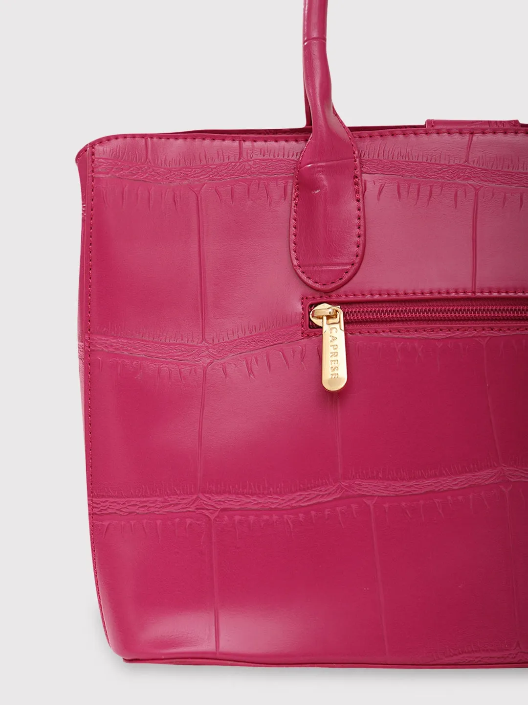 Caprese Mink Small Fuchsia Satchel Bag