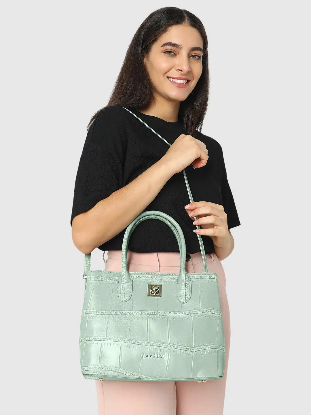 Caprese Mink Small Mint Satchel Bag