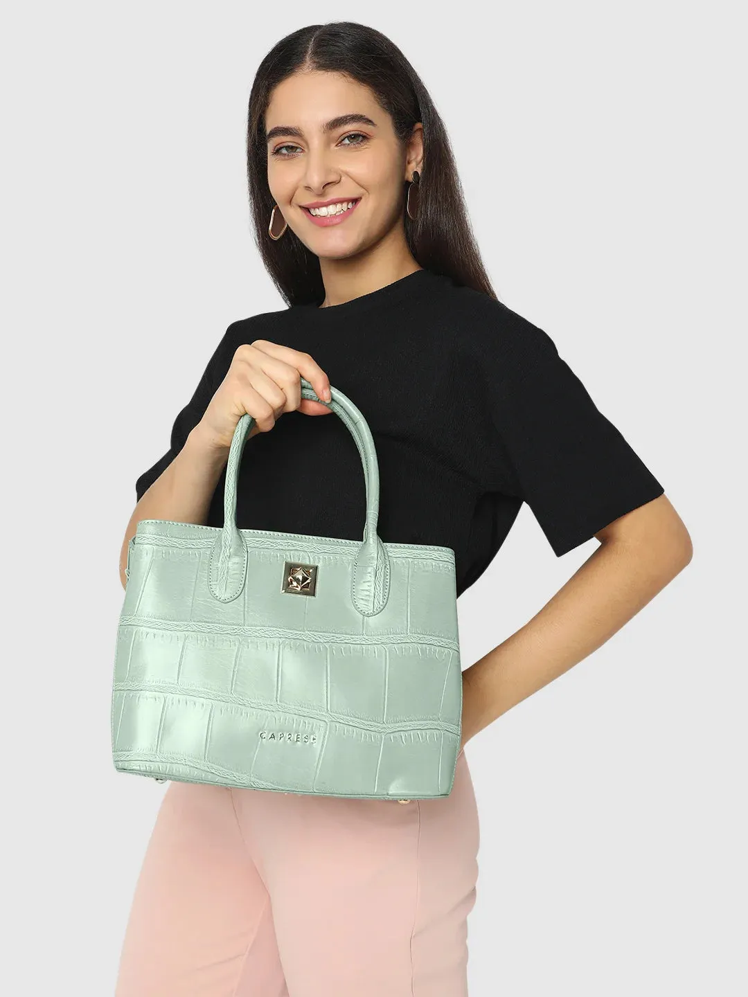 Caprese Mink Small Mint Satchel Bag