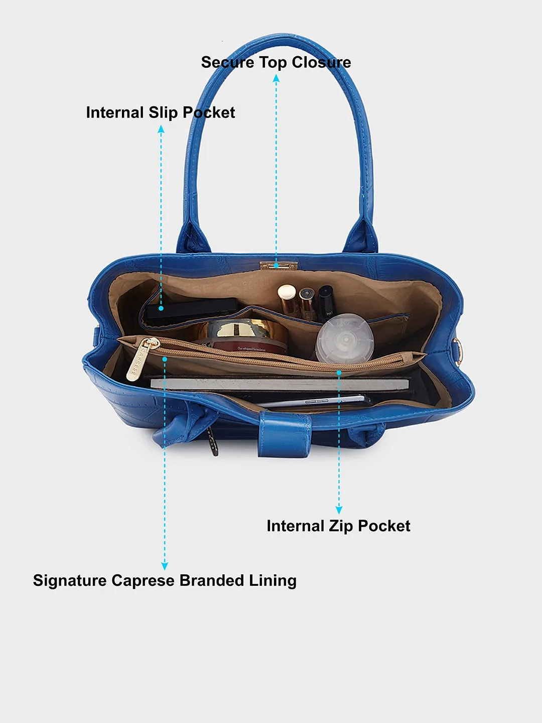 Caprese Mink Small Ultramarine Satchel Bag