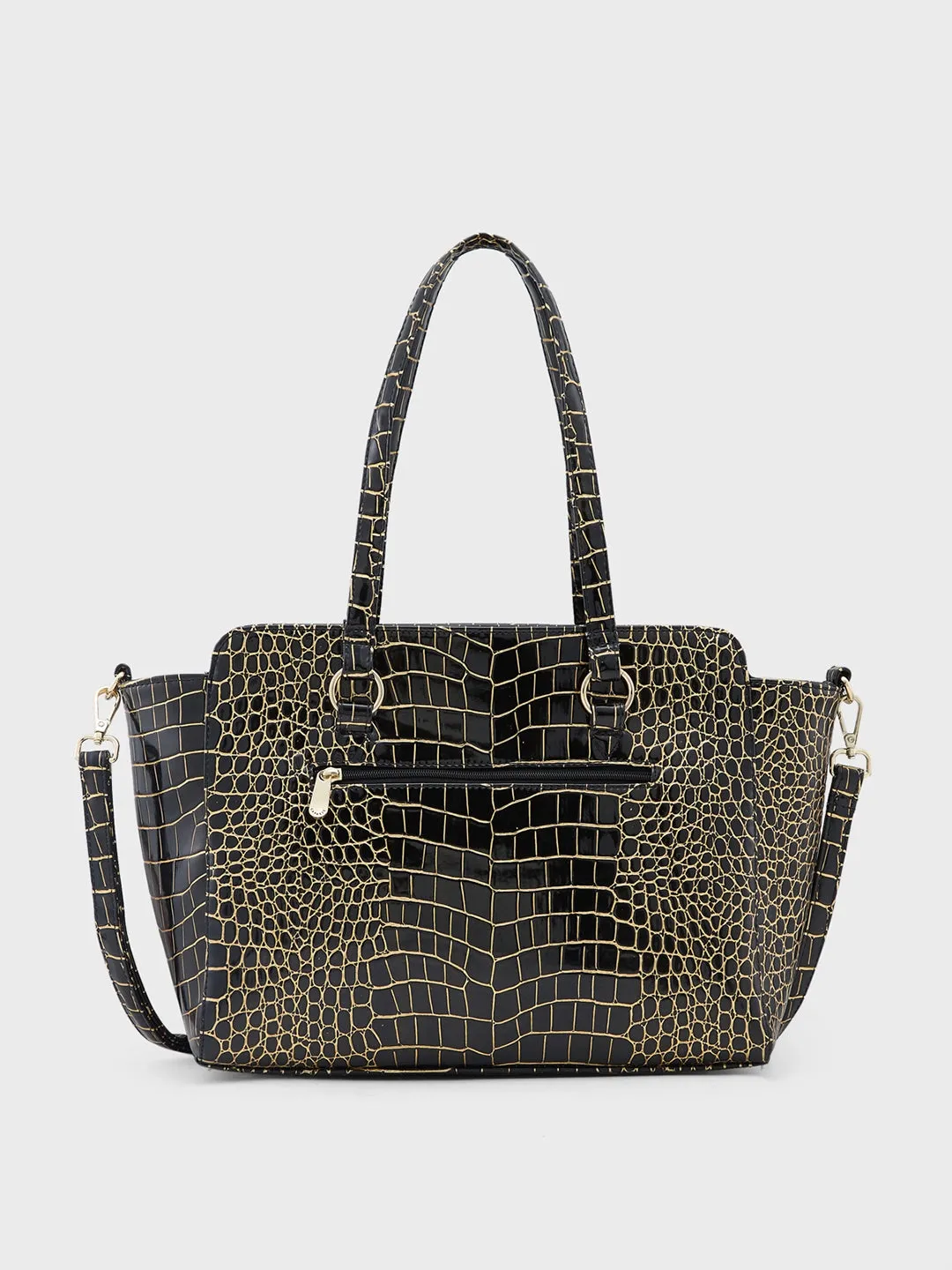 Caprese Miranda Large Black Satchel Bag