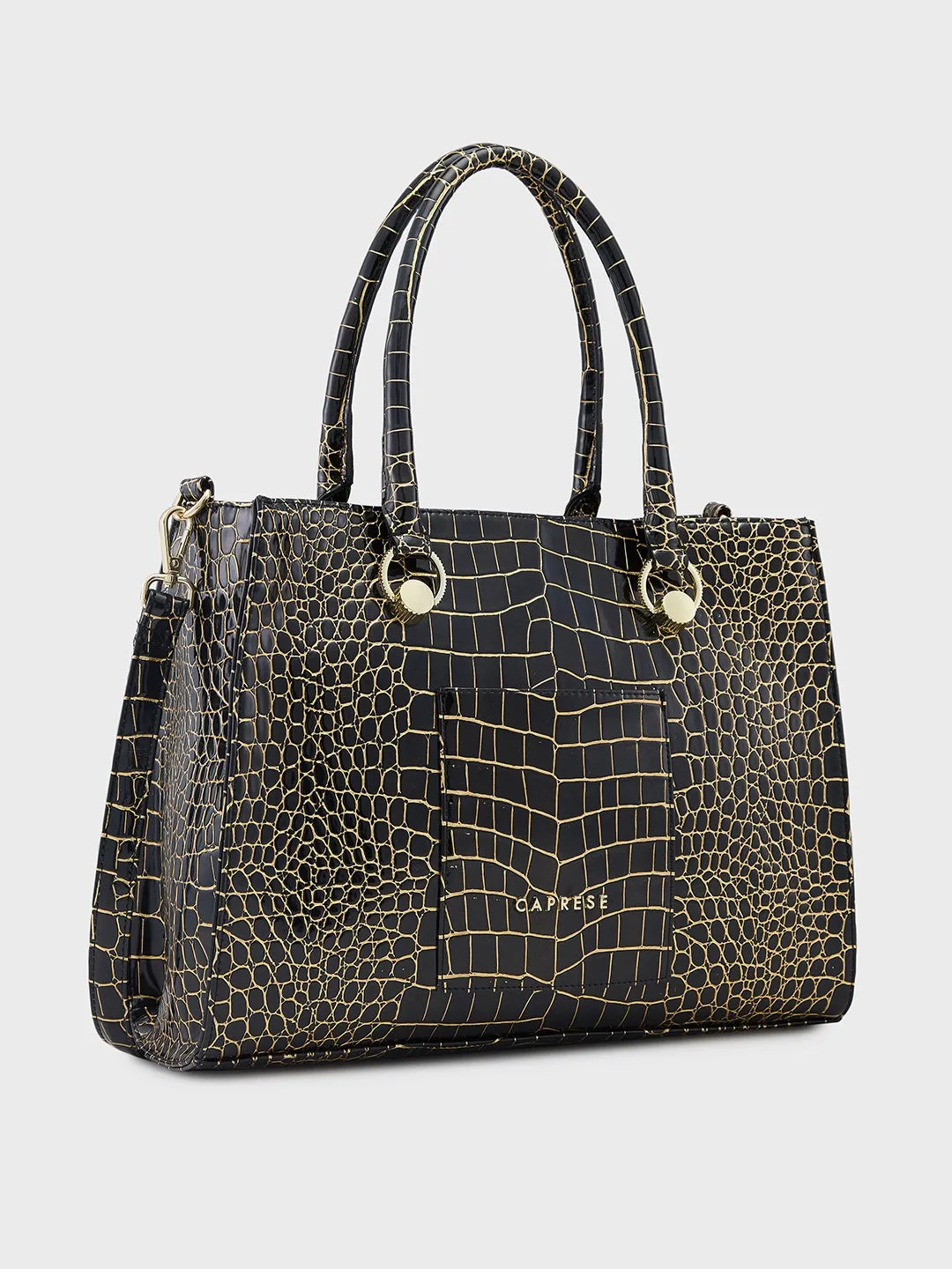 Caprese Miranda Medium Black Tote Bag