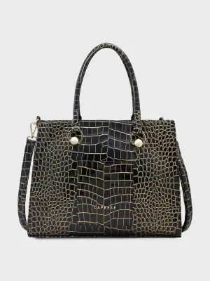 Caprese Miranda Medium Black Tote Bag