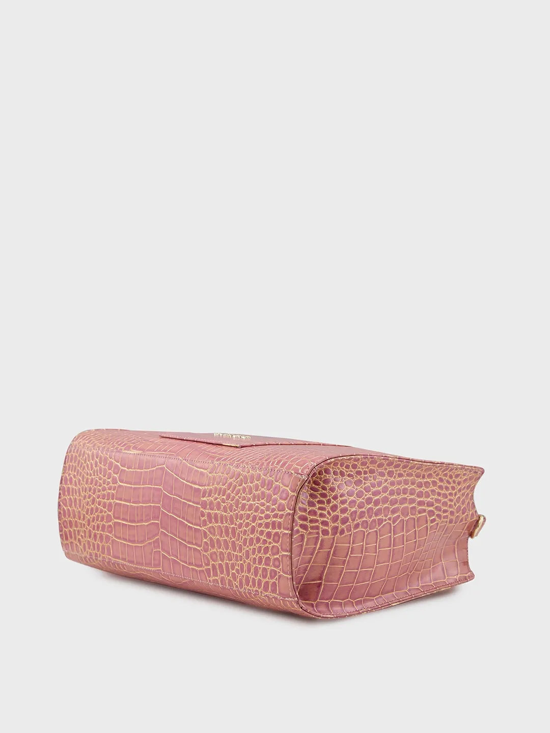 Caprese Miranda Medium Croco Pink Tote Bag