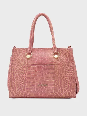 Caprese Miranda Medium Croco Pink Tote Bag