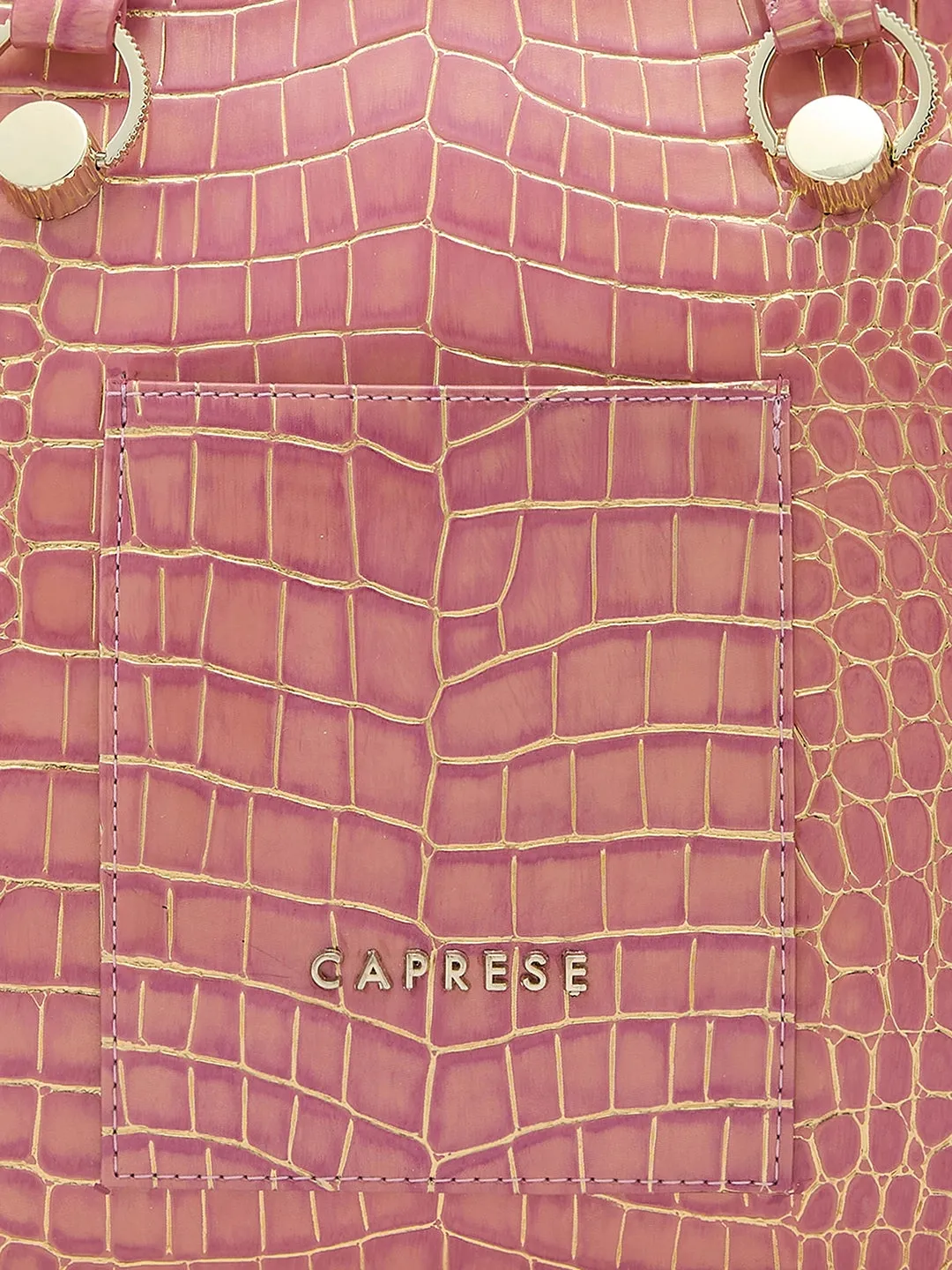 Caprese Miranda Medium Croco Pink Tote Bag