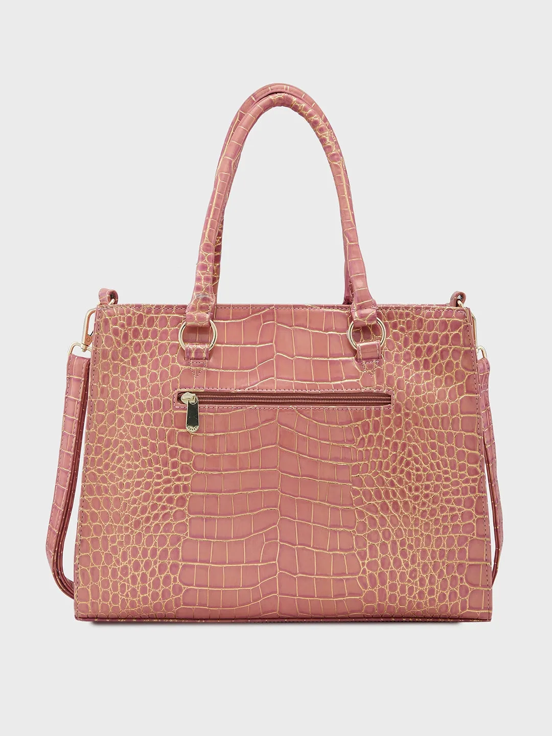 Caprese Miranda Medium Croco Pink Tote Bag