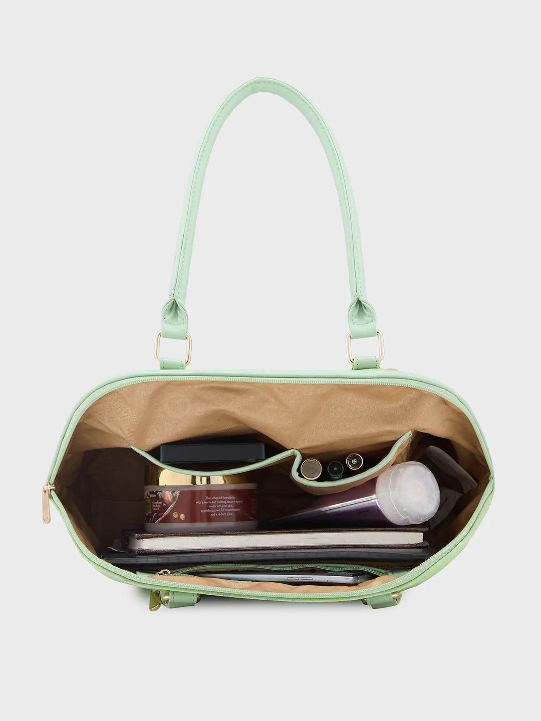 Caprese Mist Large Mint Satchel Bag