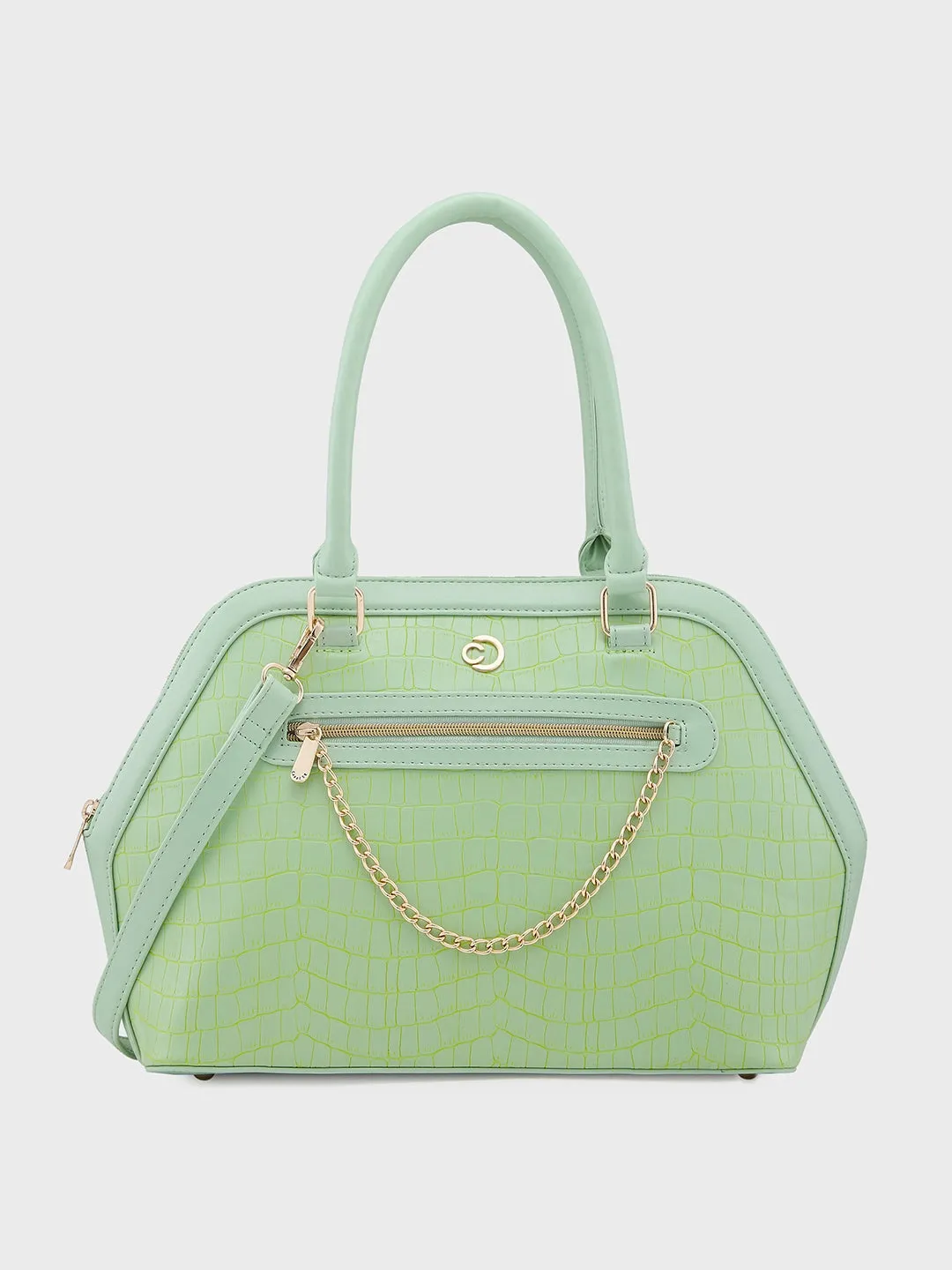 Caprese Mist Large Mint Satchel Bag