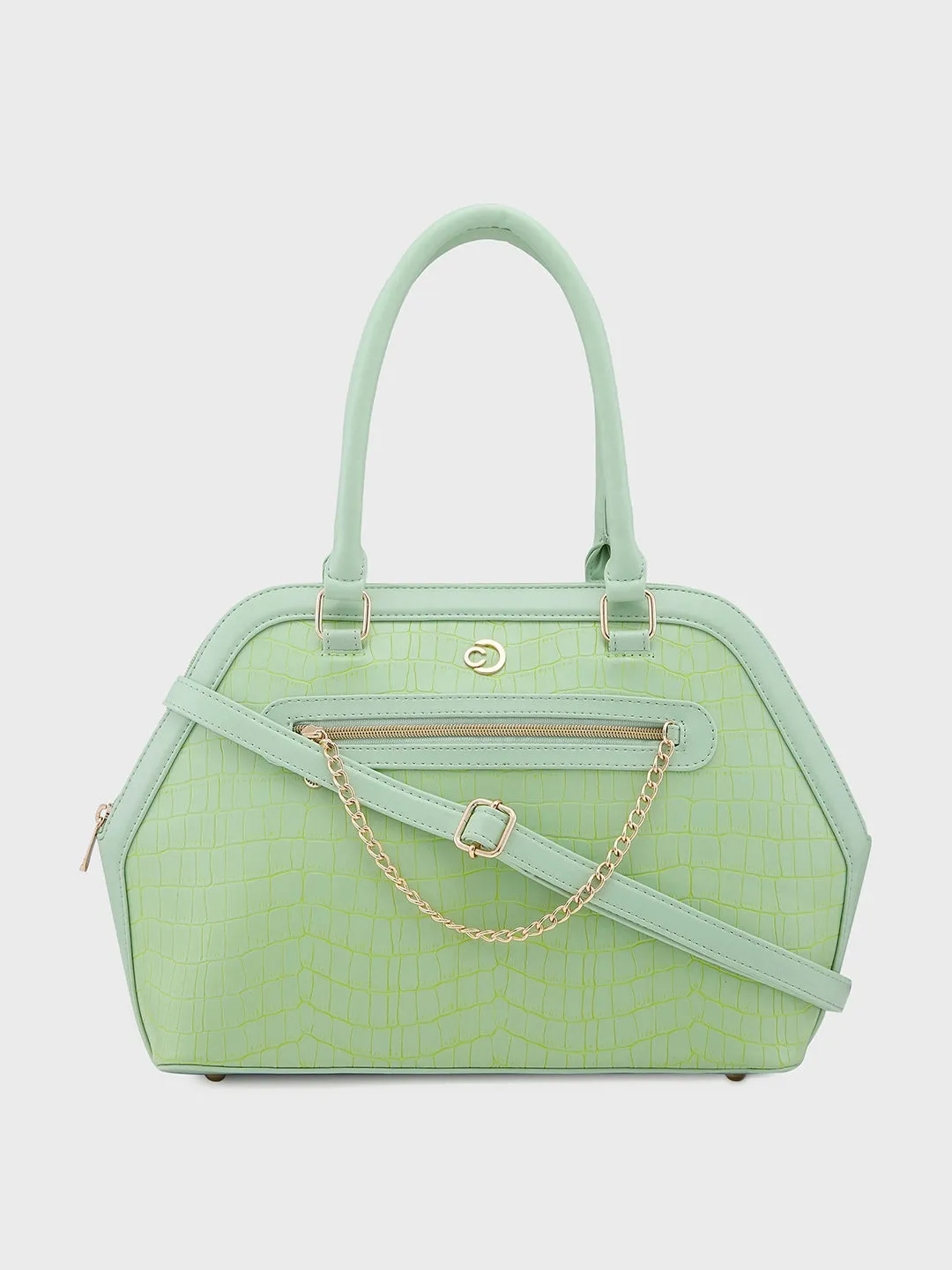 Caprese Mist Large Mint Satchel Bag