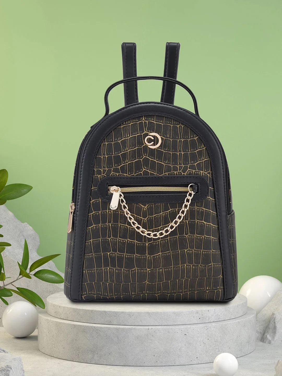 Caprese Mist Small Black Backpack