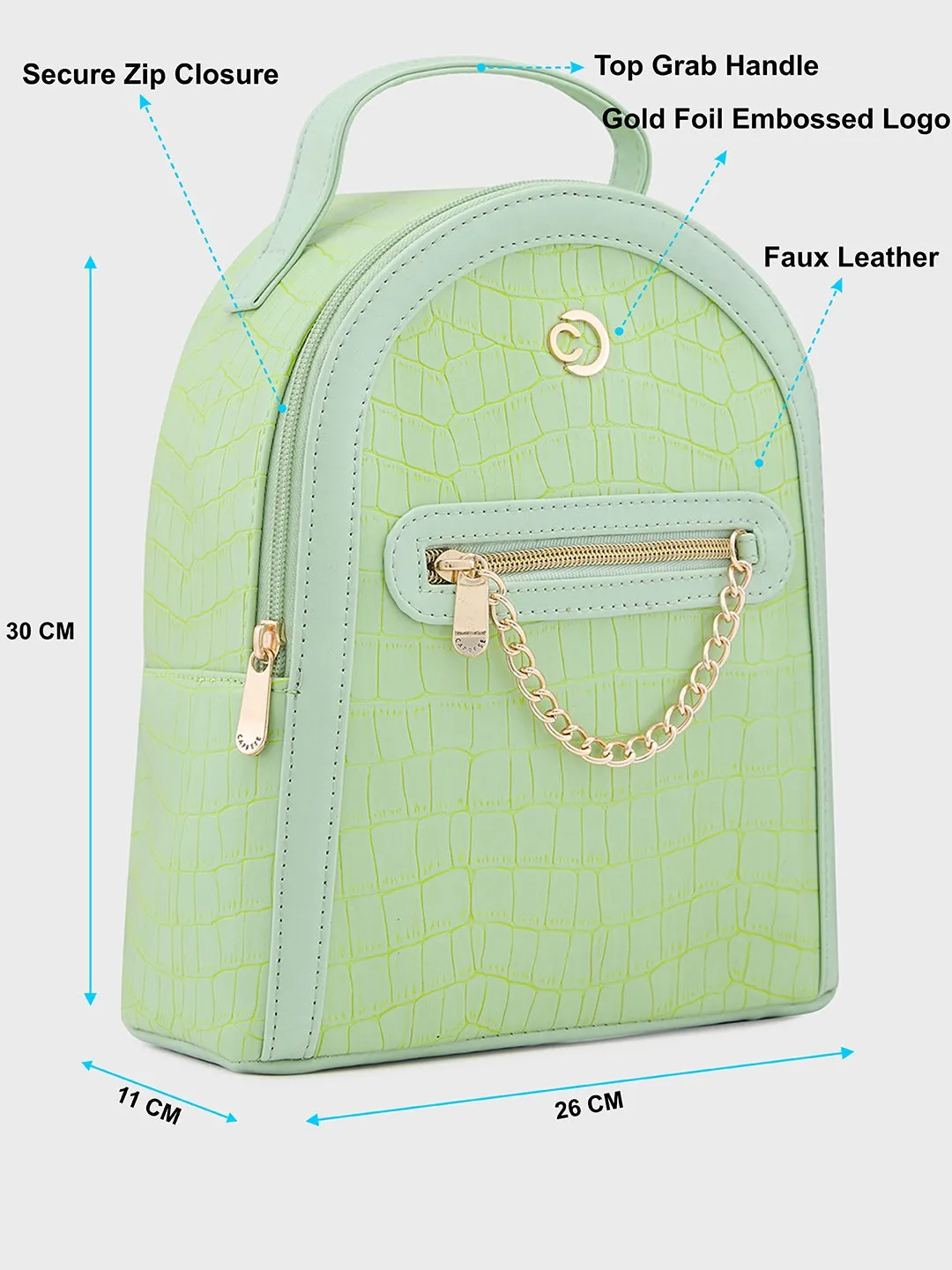 Caprese Mist Small Mint Backpack
