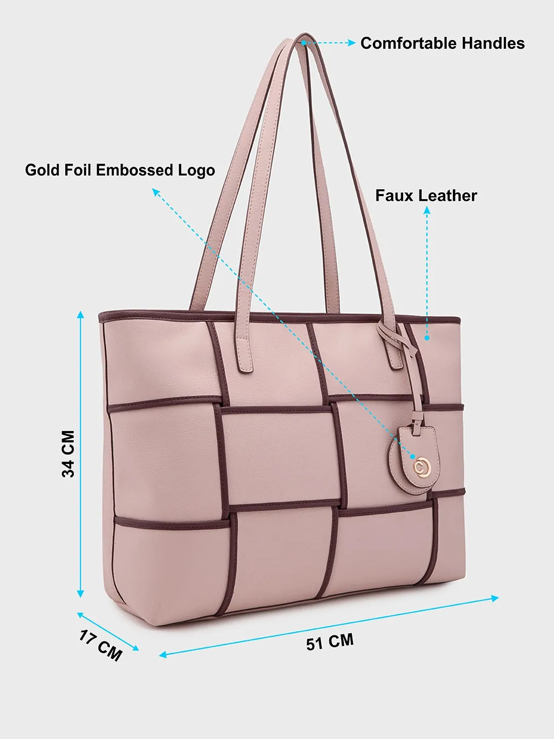 Caprese Modica Medium Pink Tote Bag