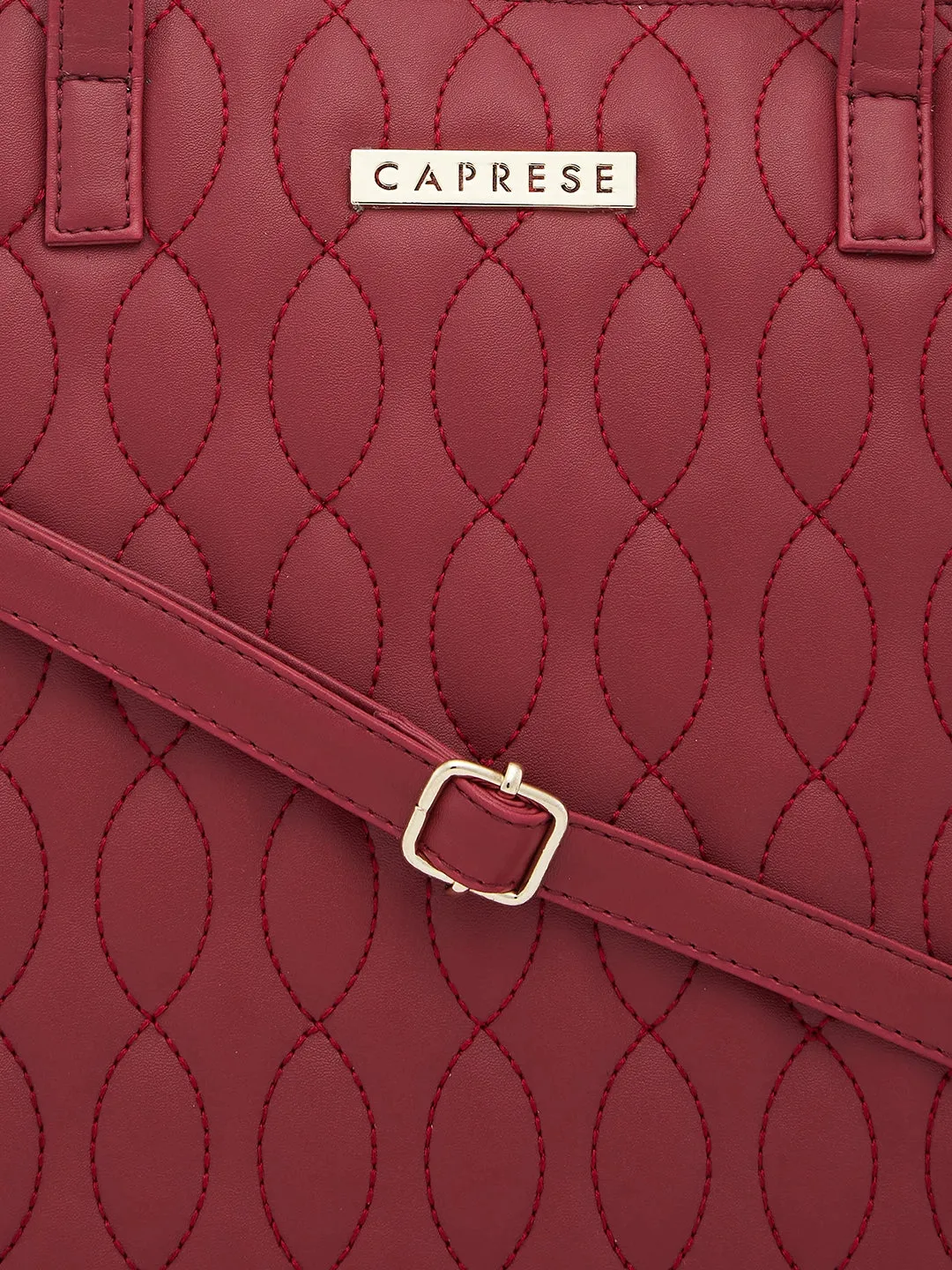 Caprese Mubi Small Maroon Tote Bag
