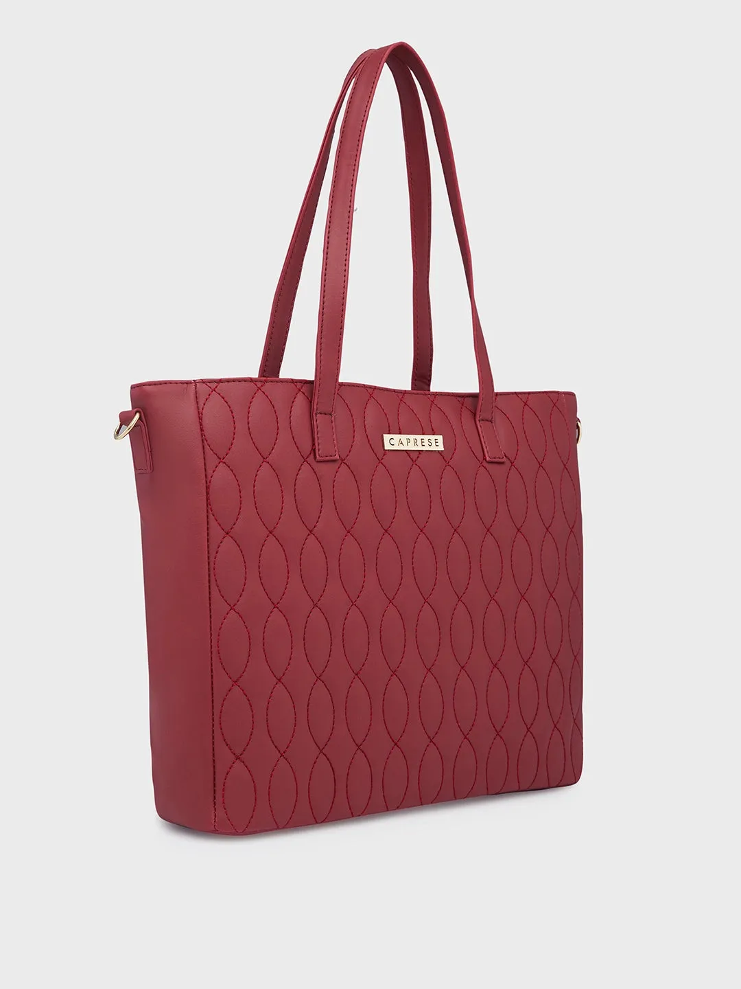 Caprese Mubi Small Maroon Tote Bag
