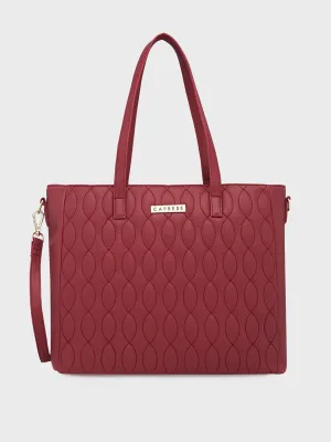 Caprese Mubi Small Maroon Tote Bag