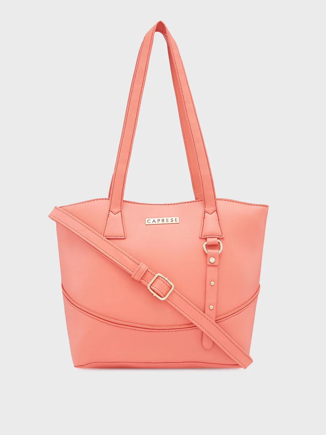 Caprese Nancy Large Coral Tote Bag