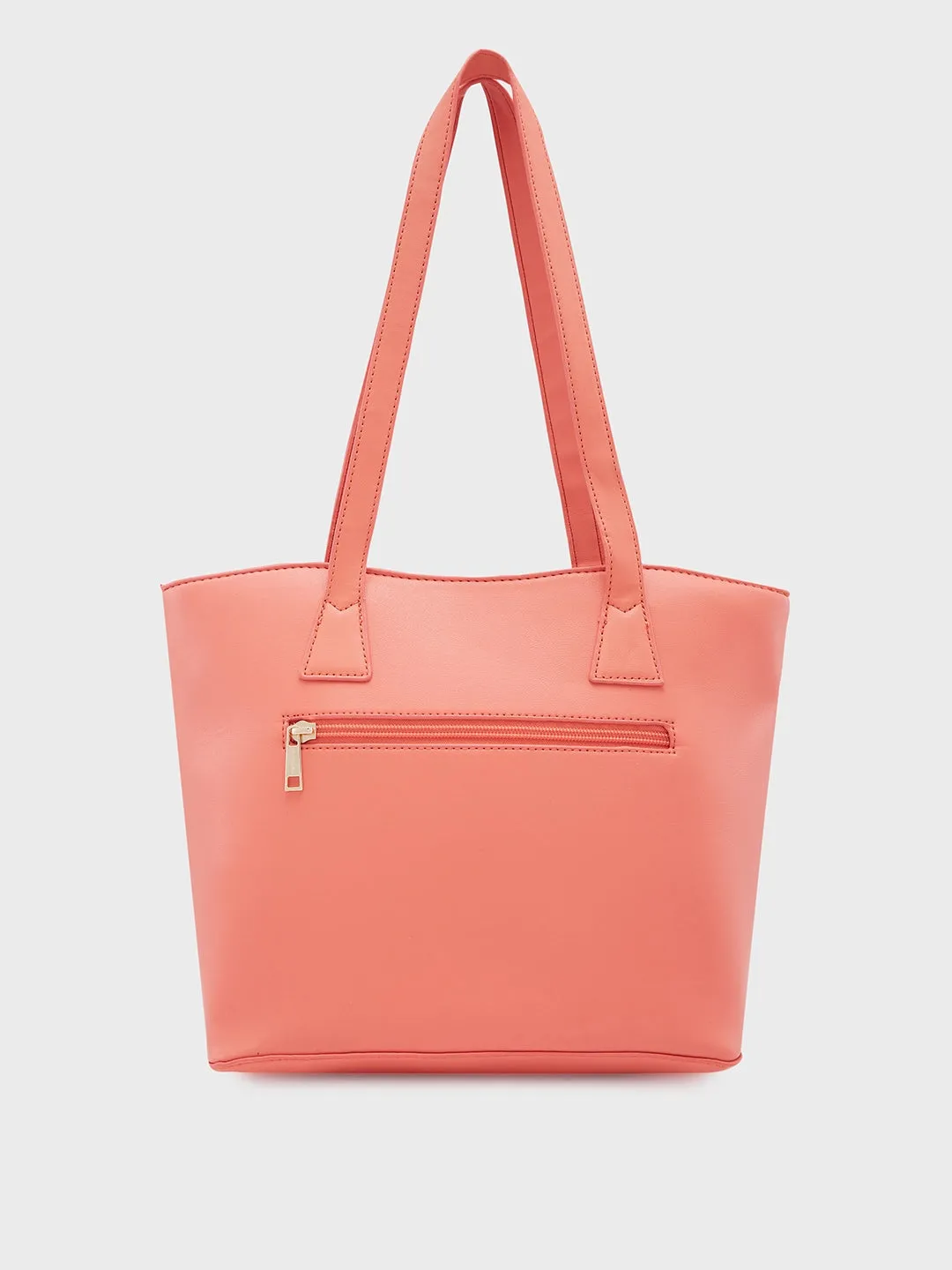 Caprese Nancy Large Coral Tote Bag