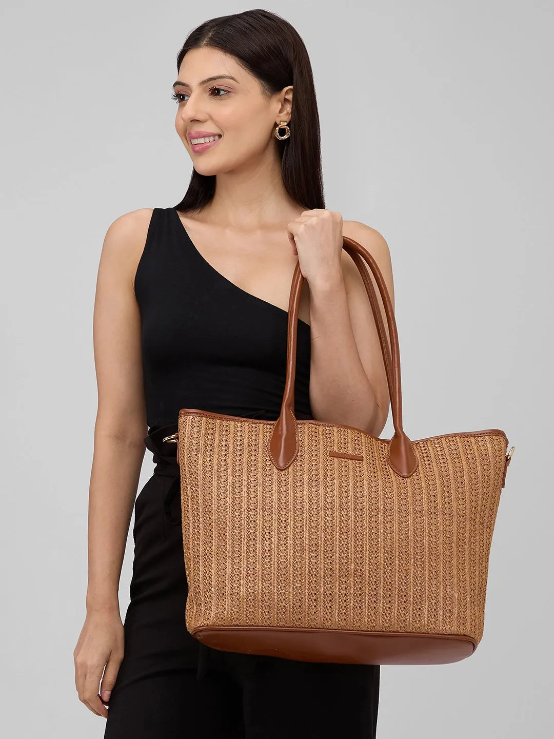Caprese Neo Large Tan Tote Bag