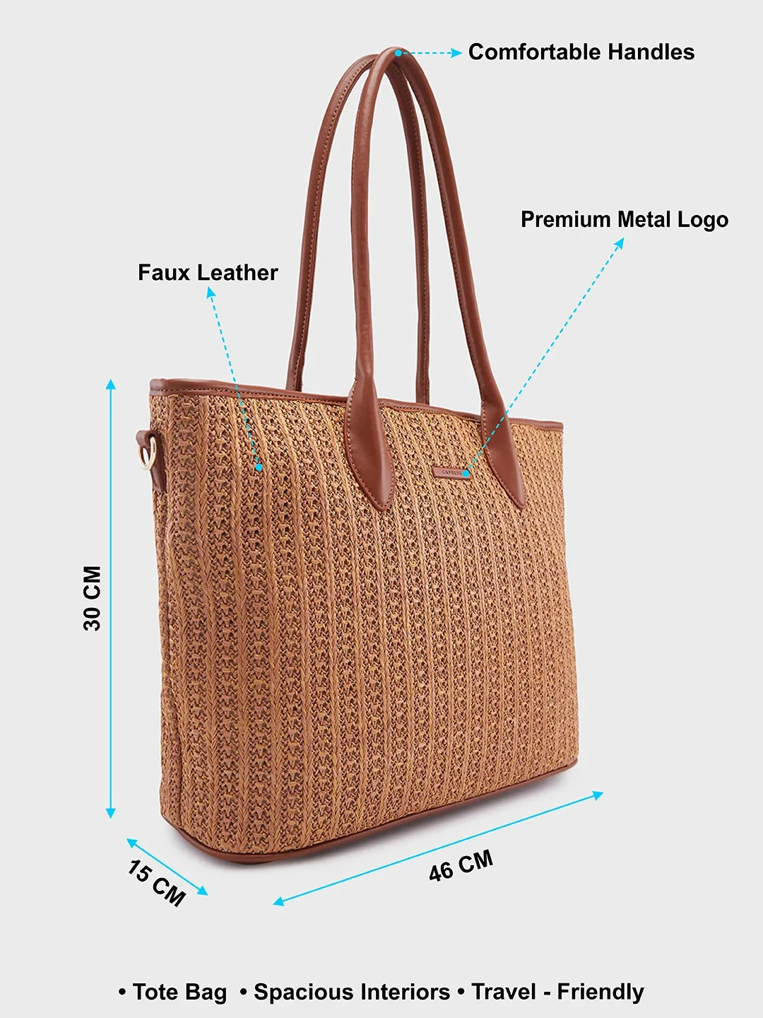 Caprese Neo Large Tan Tote Bag