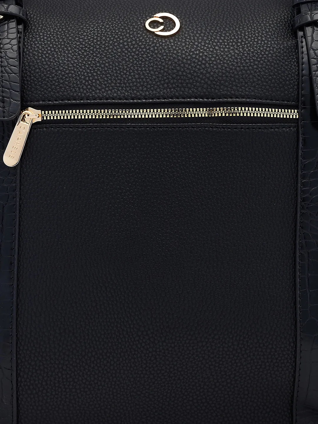 Caprese Nicole XL Black Satchel Bag