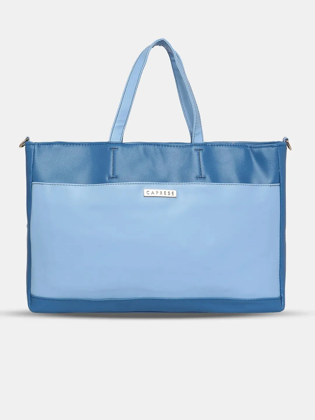 Caprese Ollie Large Cyan Laptop Satchel Bag
